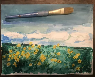 Flower #13 Field of Flowers With Brush