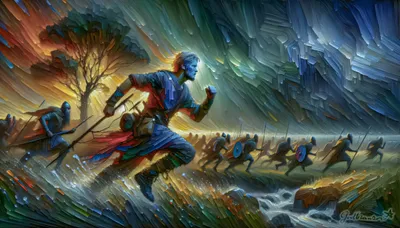 Youth Running to Battle