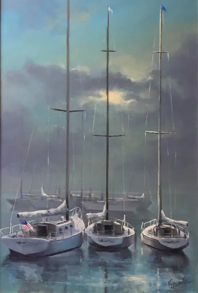 Boats in Fog