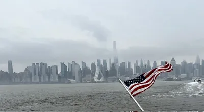 Rainy Day Hudson NYC View