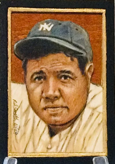 Babe Ruth baseball card (front)