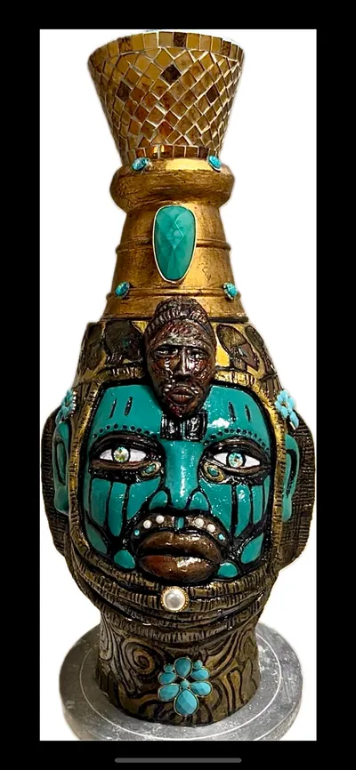 Benin Styled Ceramic Jar