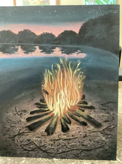 Campfire by the Lake