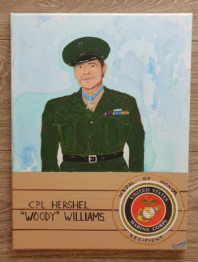 Portrait of Hershel "Woody" Williams, U.S. Marine Corps