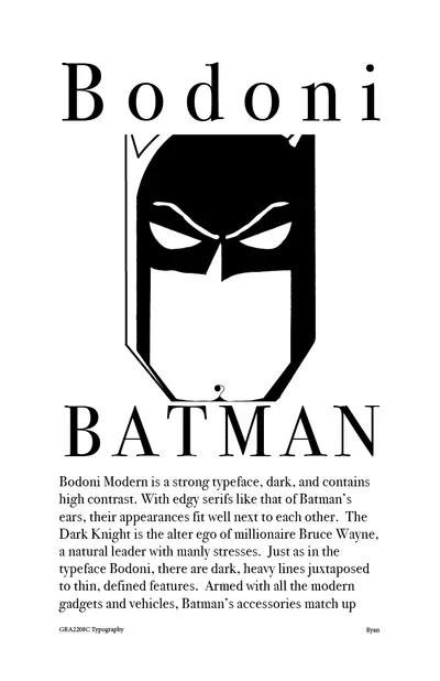 Bodoni Batman