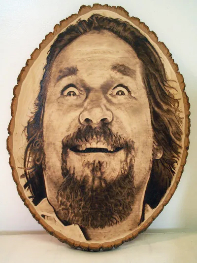 the dude wood burning