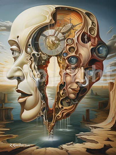 "Breakdown of Man"  Digital Painting and AI Tools were used in the creation of this artwork.