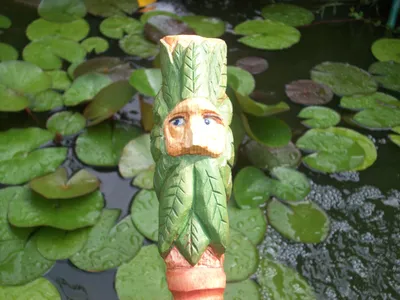 "Woodsman" Wood spirit hiking staff