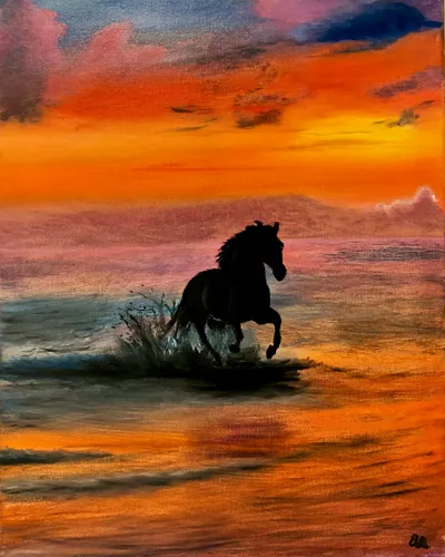 “Sea Horse” - 16”x20” Oil Painting