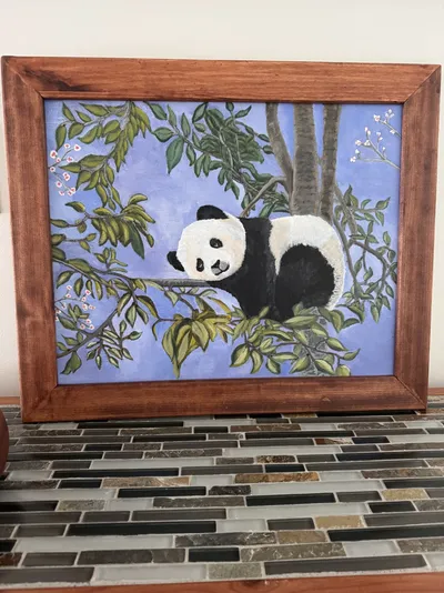 Panda in tree