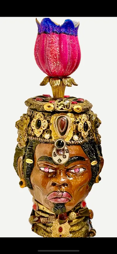 “African Prince” Ceramic Jar