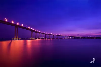 San Diego Bay at Night