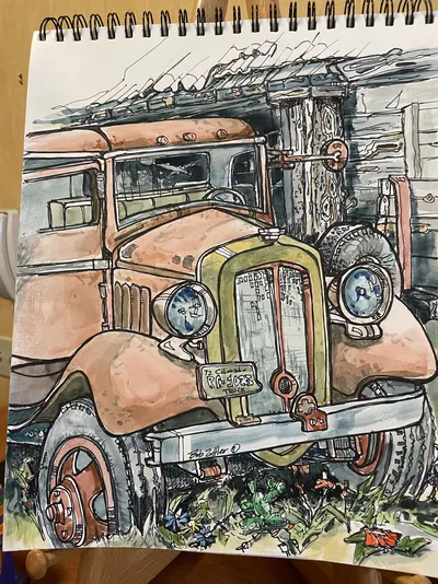 Monument truck at rest